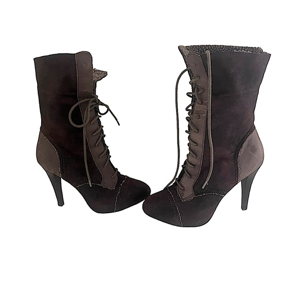 Max Studio Shearling Lace up Boots - Picture 10 of 15